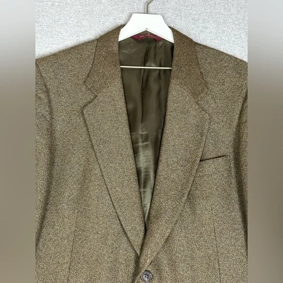Jos‎ A Bank Blazer Sport Coat Mens 44 Regular Brown Wool Two Button Notch Lapel - Picture 5 of 13